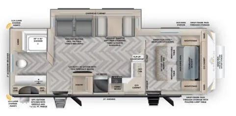 Ember RV Touring Edition 26MRB floor plan