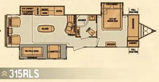 Cruiser RV Enterra 315RLS floor plan