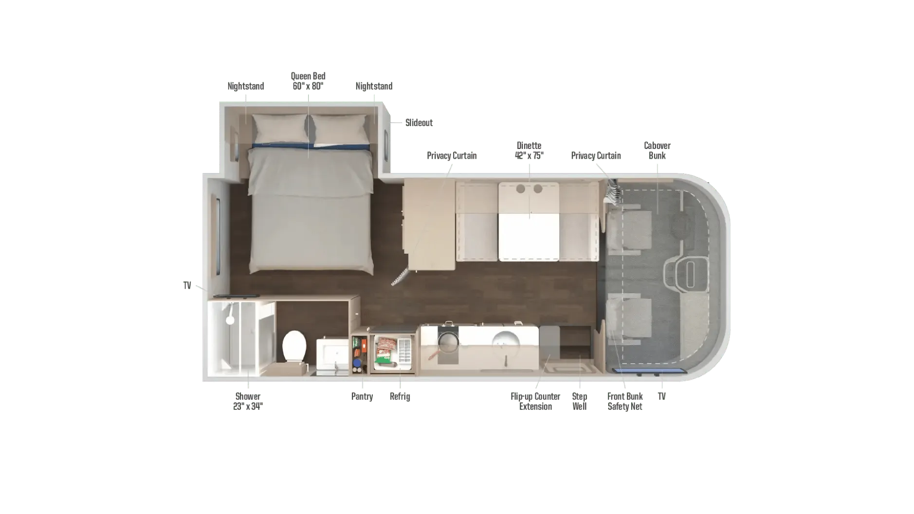 Winnebago Sunflyer 22RS floor plan