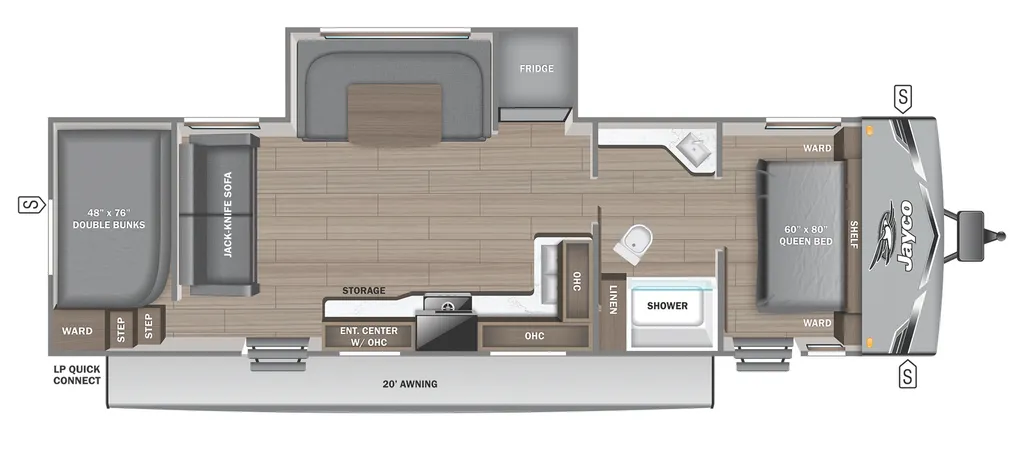 2026 Jayco Jay Flight SLX 287BHSW floor plan