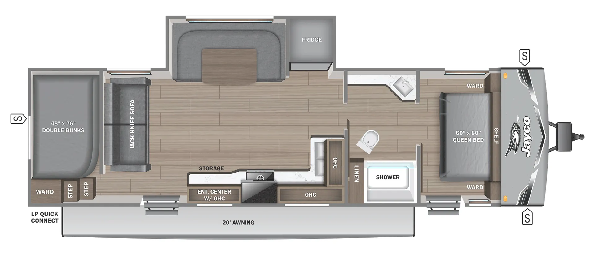 2026 Jayco Jay Flight SLX 287BHSW - Floor plan