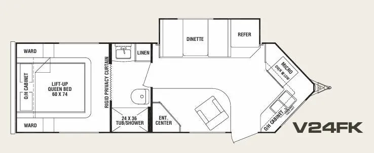 Cruiser RV ViewFinder V24FK floor plan