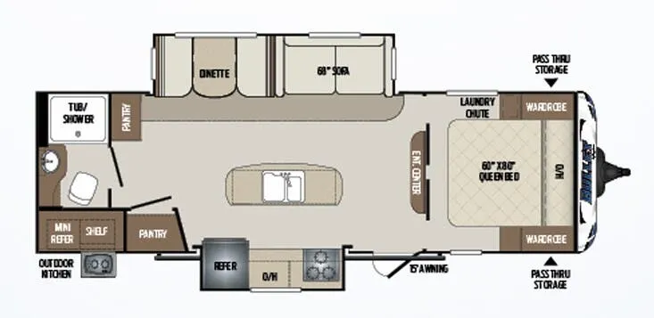 Keystone Bullet 265RBIWE floor plan