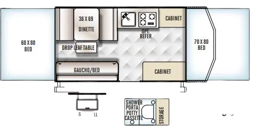 Forest River Rockwood Extreme Sports Package 2280BHESP floor plan