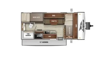 2022 Jayco Jay Feather Micro 171BH floor plan