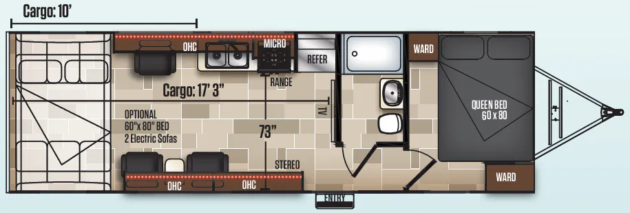 Coachmen Adrenaline 26CB floor plan