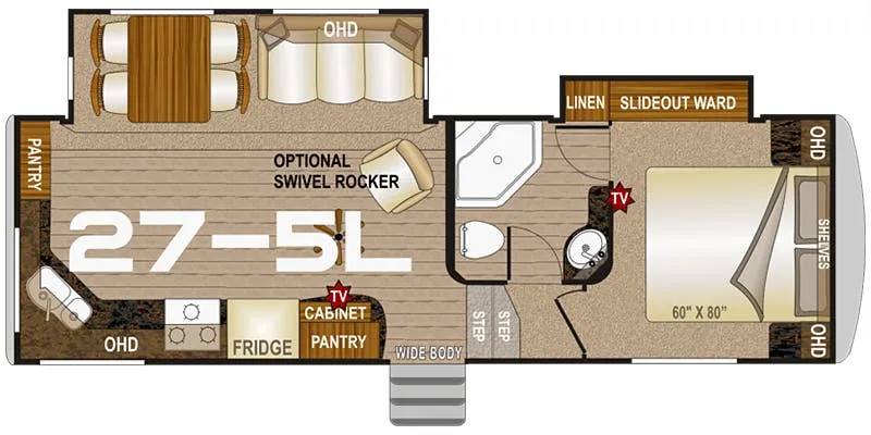Northwood Arctic Fox Grande Ronde 27-5L floor plan
