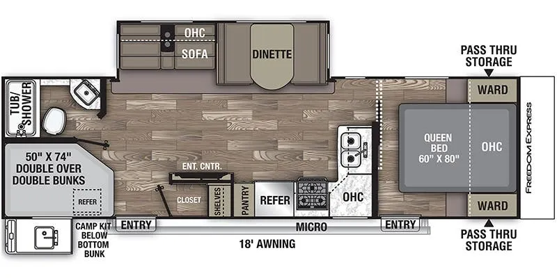 Coachmen Freedom Express Select 28.7SE floor plan