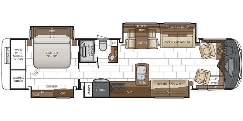 Newmar Mountain Aire 3823 floor plan