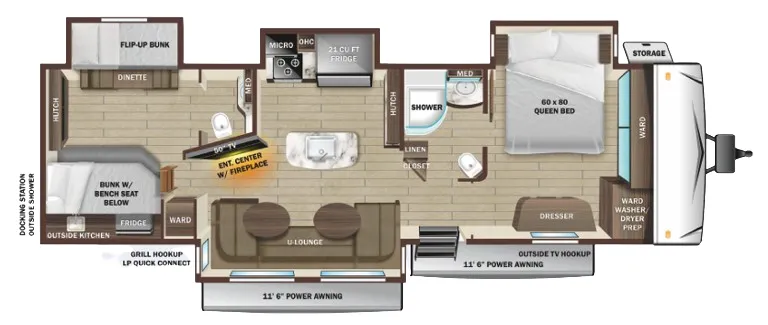 Highland Ridge Open Range 338BHS floor plan