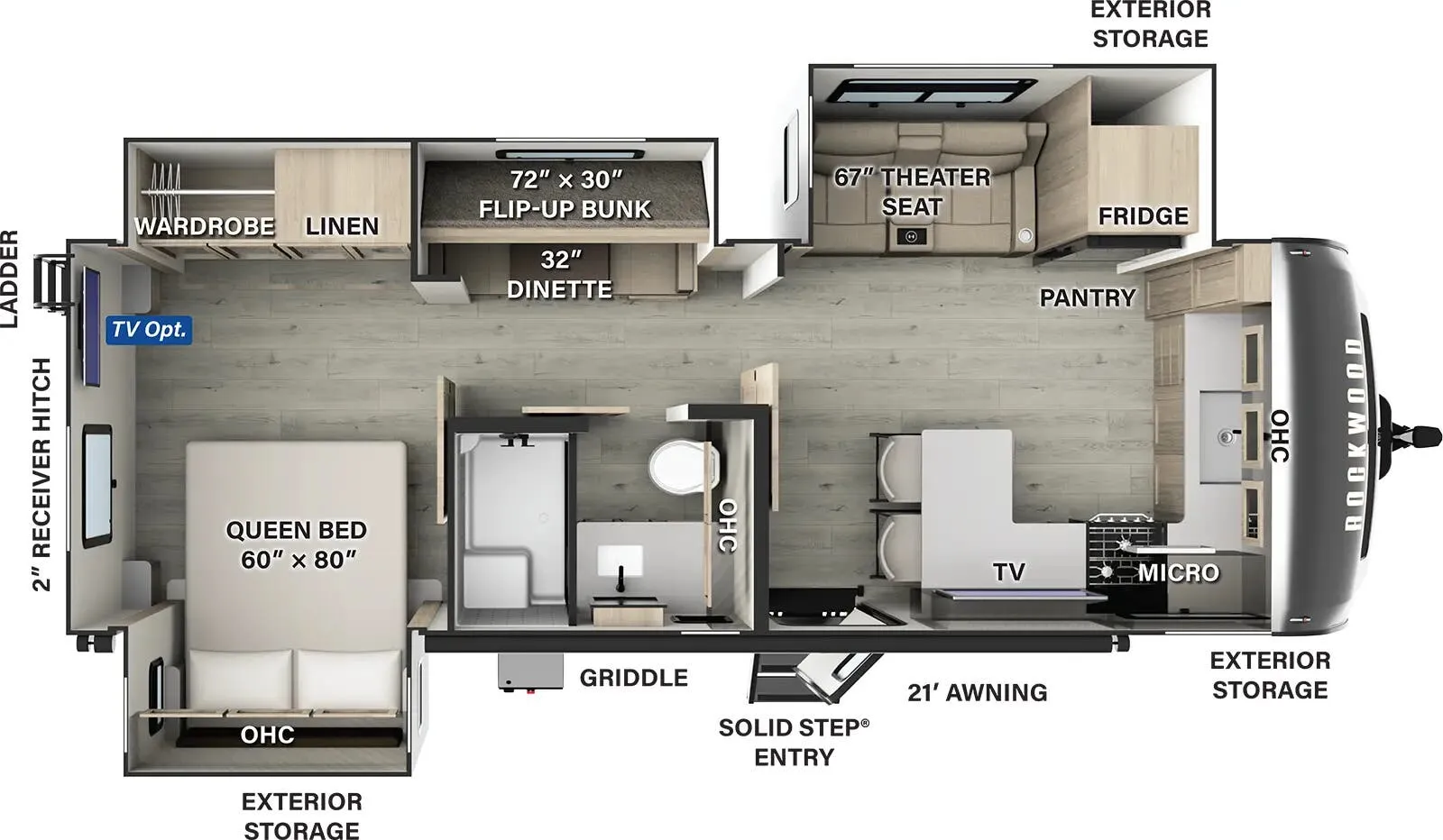 Forest River Rockwood Signature 8264BHS floor plan