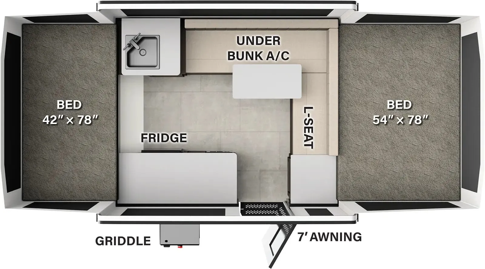 2027 Forest River Rockwood Freedom 1640FT - Floor plan