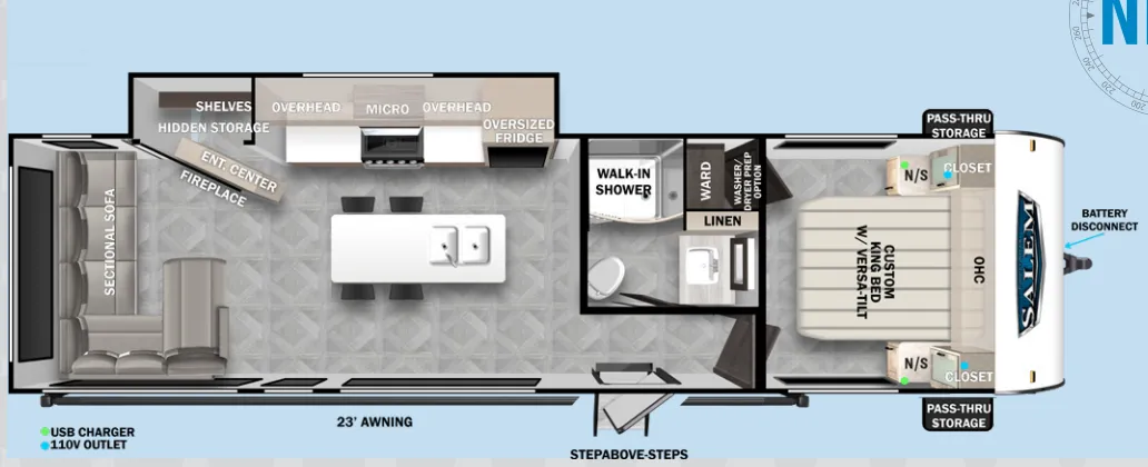 2024 Forest River Salem 28VIEW - Floor plan