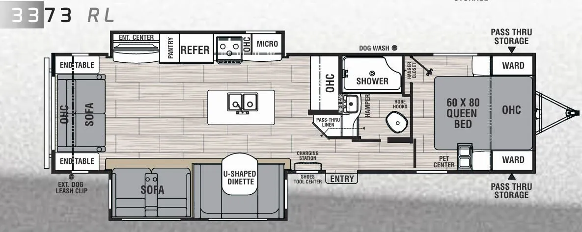 Coachmen Spirit 3373 RL floor plan