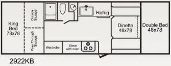 TrailManor 2922 Series 2922KB floor plan