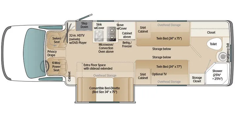 Coach House Platinum 261XL DT floor plan
