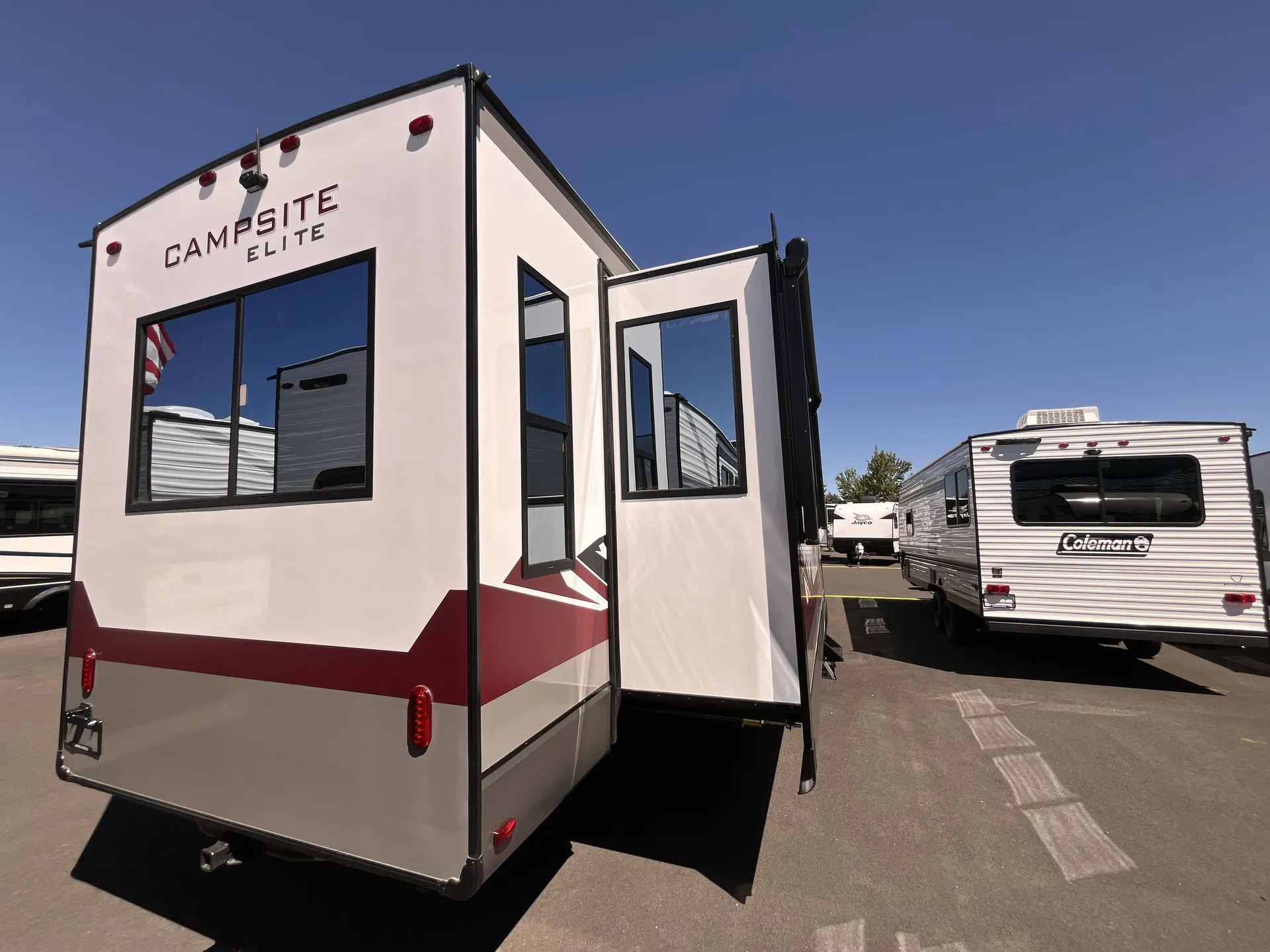 2027 Forest River Campsite Elite 36RF — backside