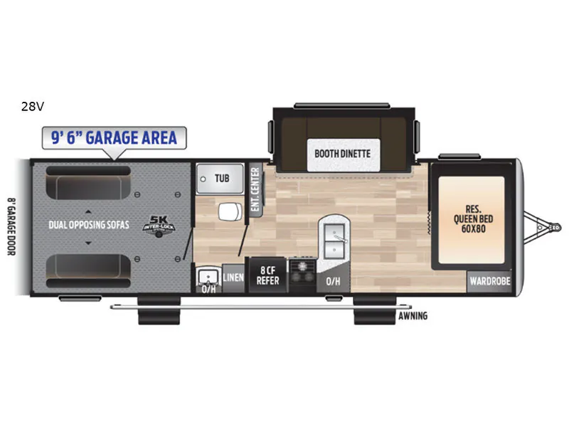 2019 Keystone Impact 28V — Floor plan