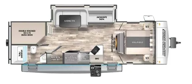 Forest River Cherokee Alpha Wolf 26DBH-L floor plan