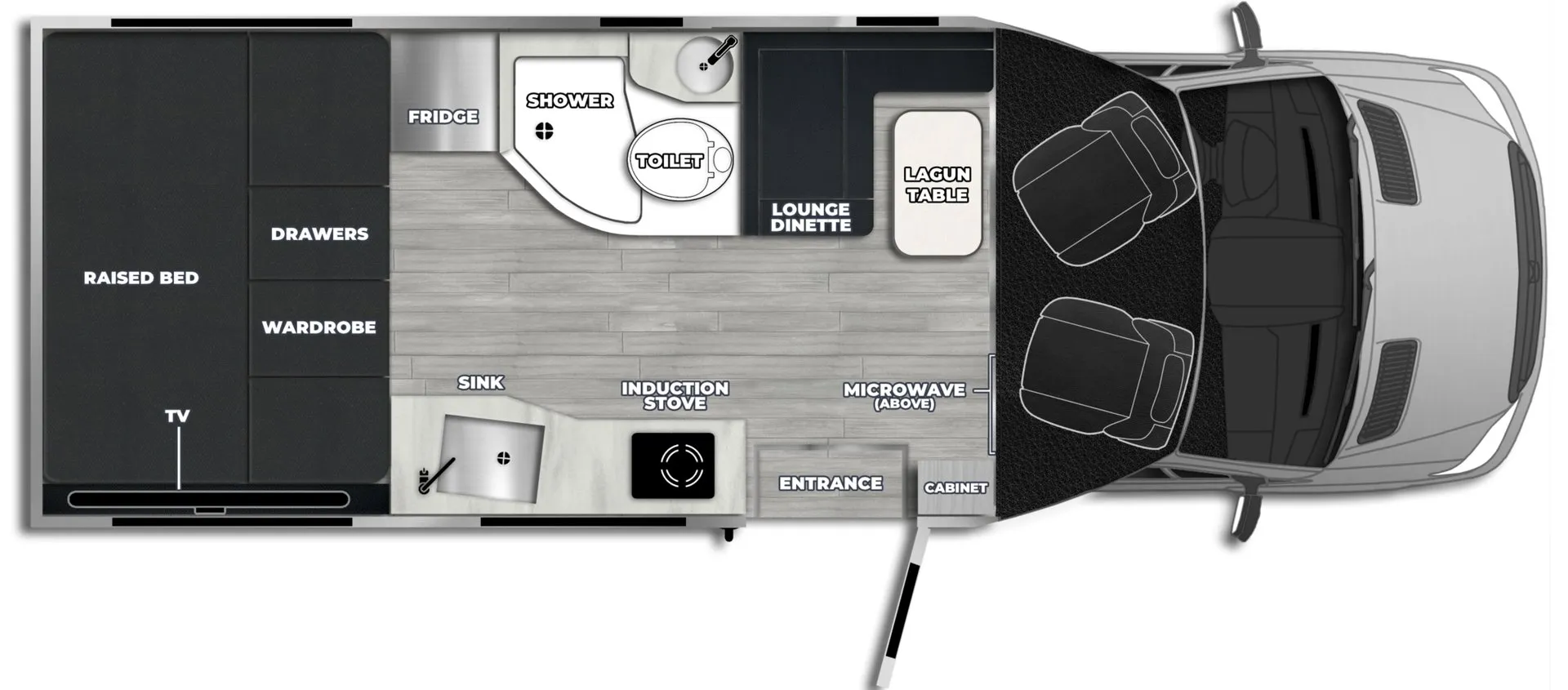 Pleasure-Way Plateau XLRB BASE floor plan