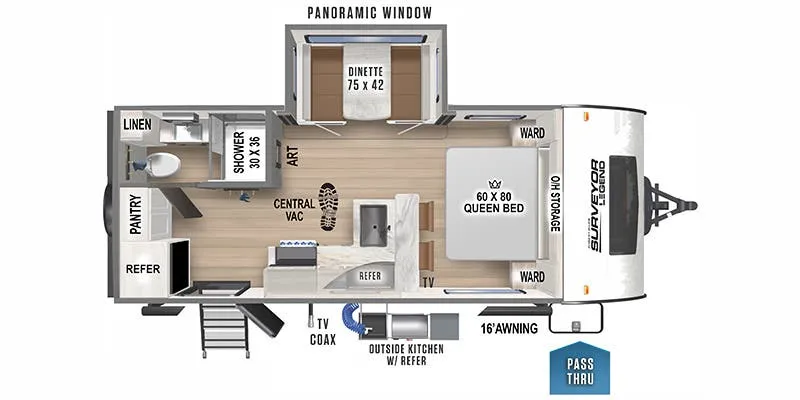 2024 Forest River Surveyor Legend 202RBLE - Floor plan