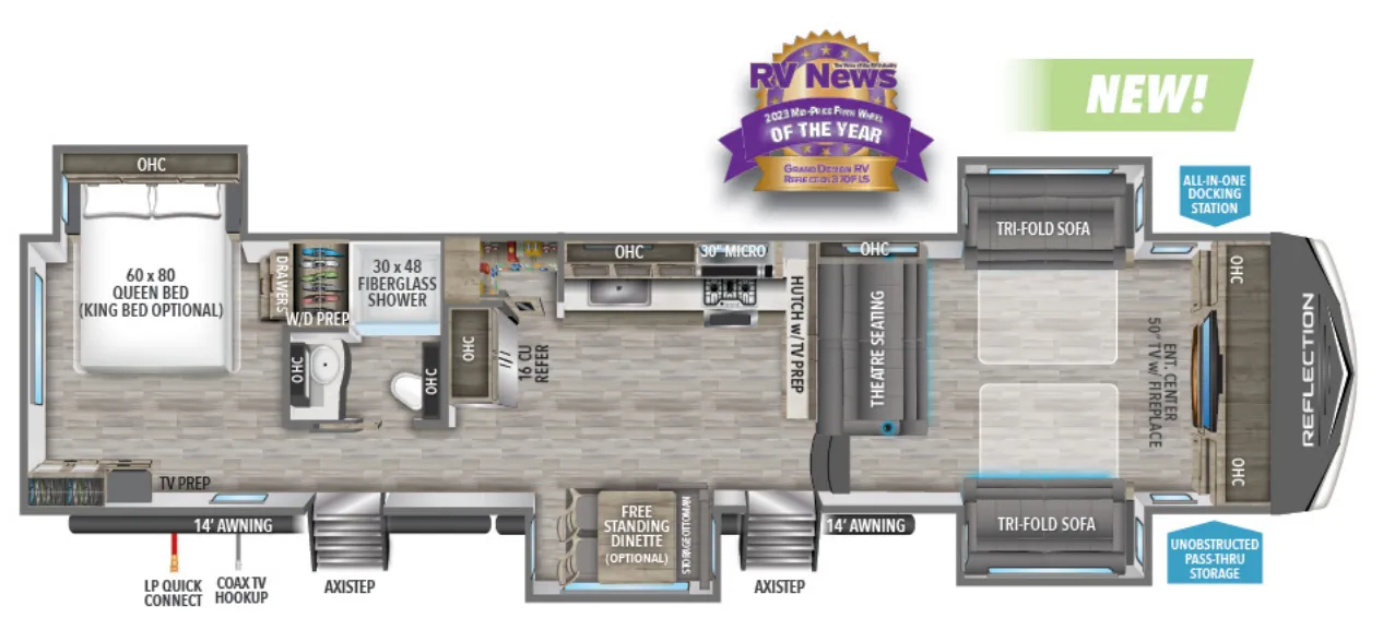 Grand Design Reflection 370FLS floor plan