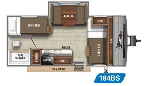 Jayco Jay Flight SLX 7 184BS floor plan