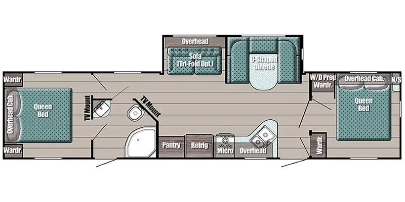 Gulf Stream Trailmaster Supreme 39RESE floor plan