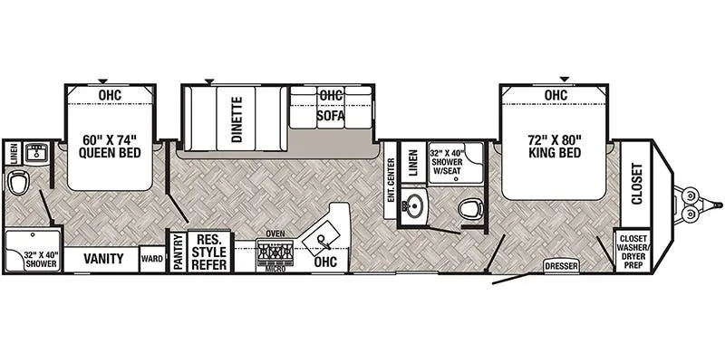 2022 Palomino Puma Destination 39DBT - Floor plan