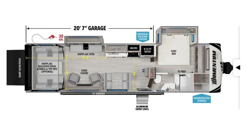 2026 Grand Design Momentum G-Class 30G floor plan