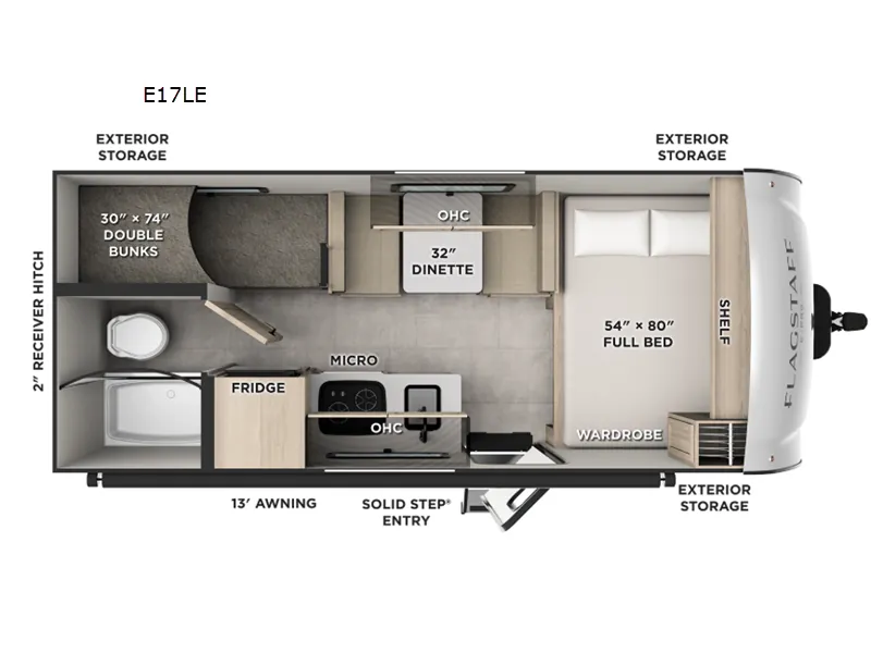 2026 Forest River Flagstaff E-Pro E17LE - Floor plan