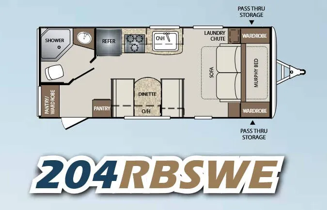 Keystone Bullet 204RBSWE floor plan
