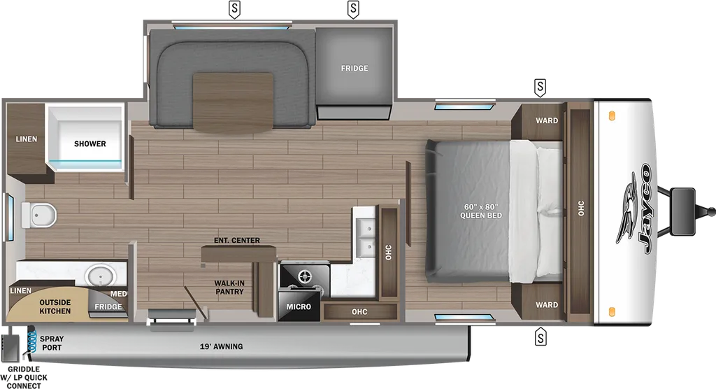 2024 Jayco Jay Feather 22RB floor plan