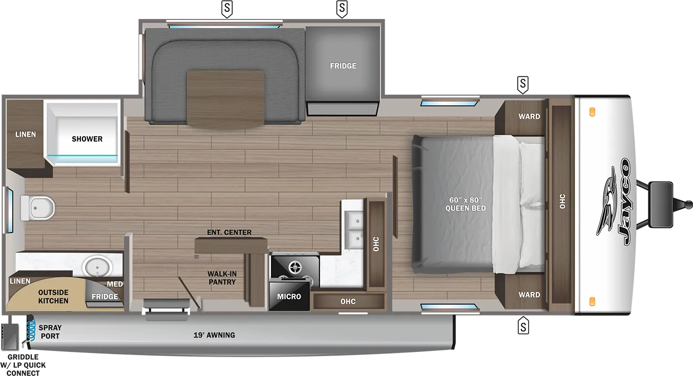 2024 Jayco Jay Feather 22RB - Floor plan