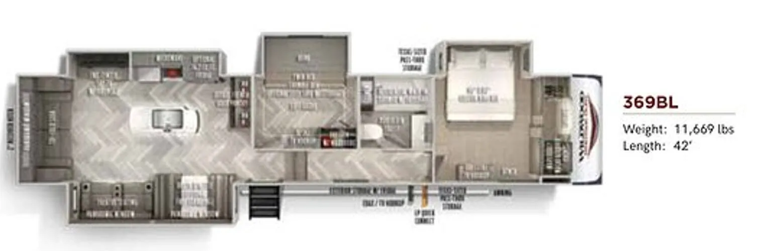 Forest River Wildwood Heritage Glen 369BL floor plan