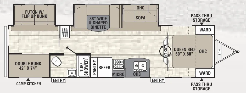 Coachmen Freedom Express Maple Leaf Edition 310 BHDSLE floor plan