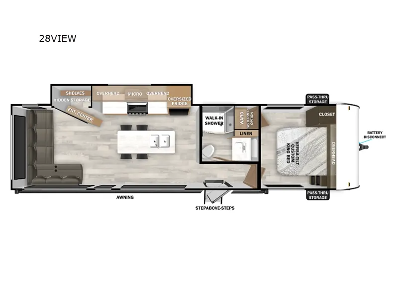 2025 Forest River Wildwood 28VIEWX- Midwest - Floor plan