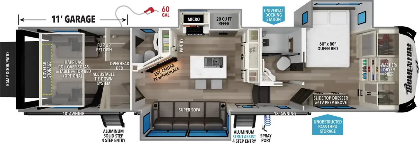 Grand Design Momentum 351MS floor plan