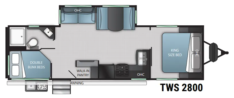 Cruiser RV Twilight Signature TWS 2800 floor plan