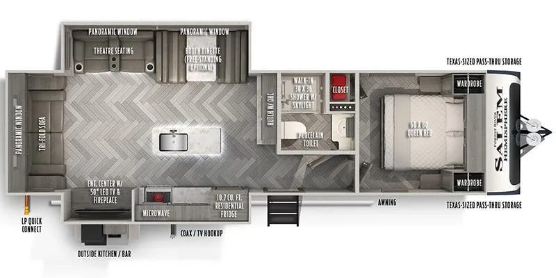 2020 Forest River Salem Hemisphere 273RL - Floor plan