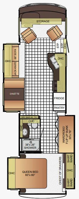 Newmar Bay Star Sport 3306 floor plan