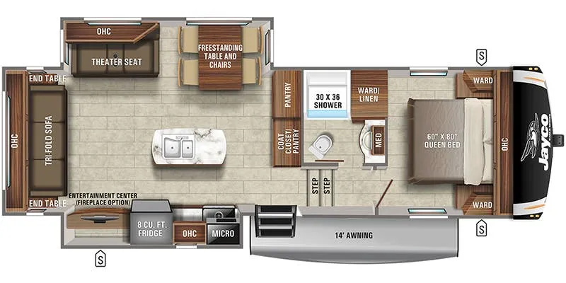 2021 Jayco Eagle HT 27RS - Floor plan