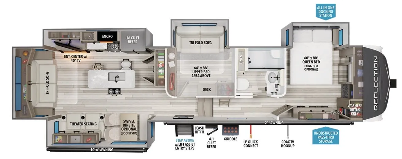 Grand Design Reflection 367BHS floor plan
