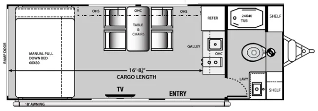 Genesis Supreme Overnighter FB2300 floor plan