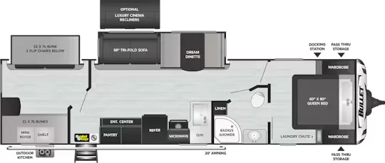Keystone Bullet Premium 331BHSWE floor plan
