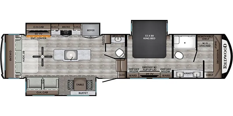 CrossRoads Redwood RW3901MB floor plan