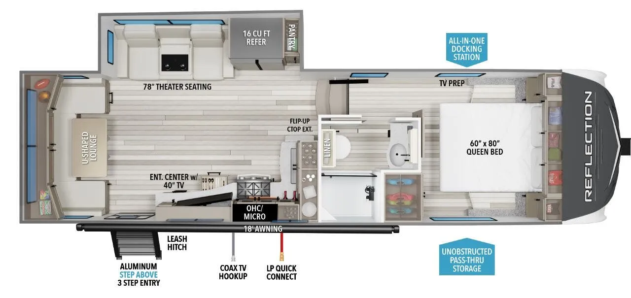 2026 Grand Design Reflection 150 Series 260RD - Floor plan