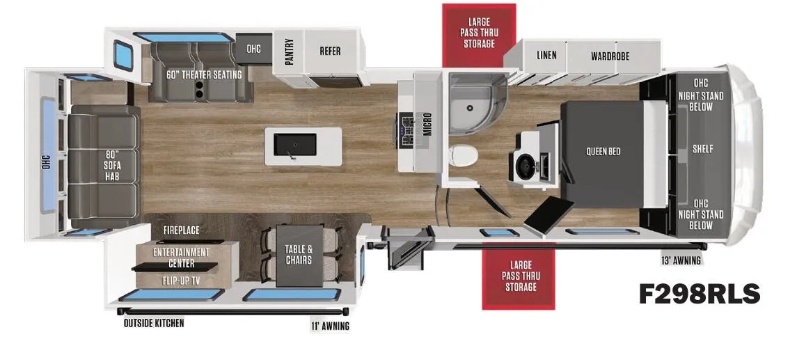 Forest River Wildcat 298RLS floor plan