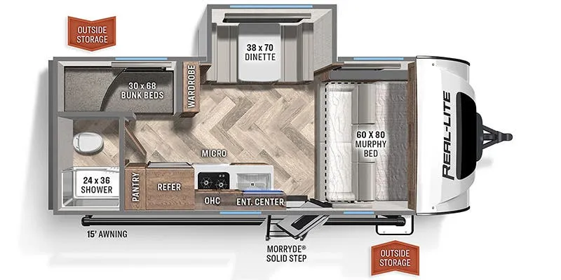 Palomino Real-Lite Mini 189 floor plan