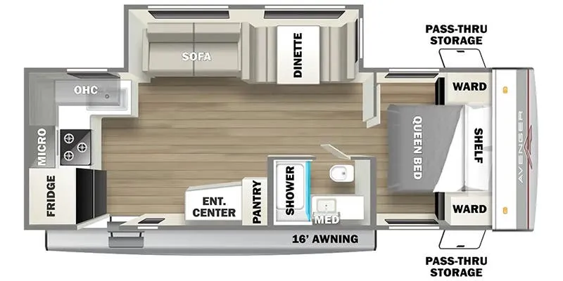 Prime Time Avenger LE 24RKSLE floor plan